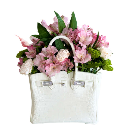 White Bag Vase Art